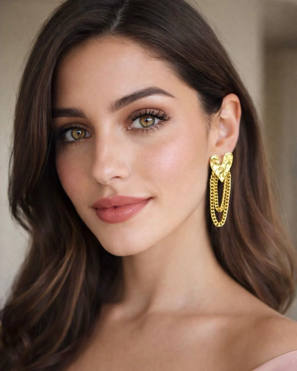 Amore chain drop earrings - Image 3