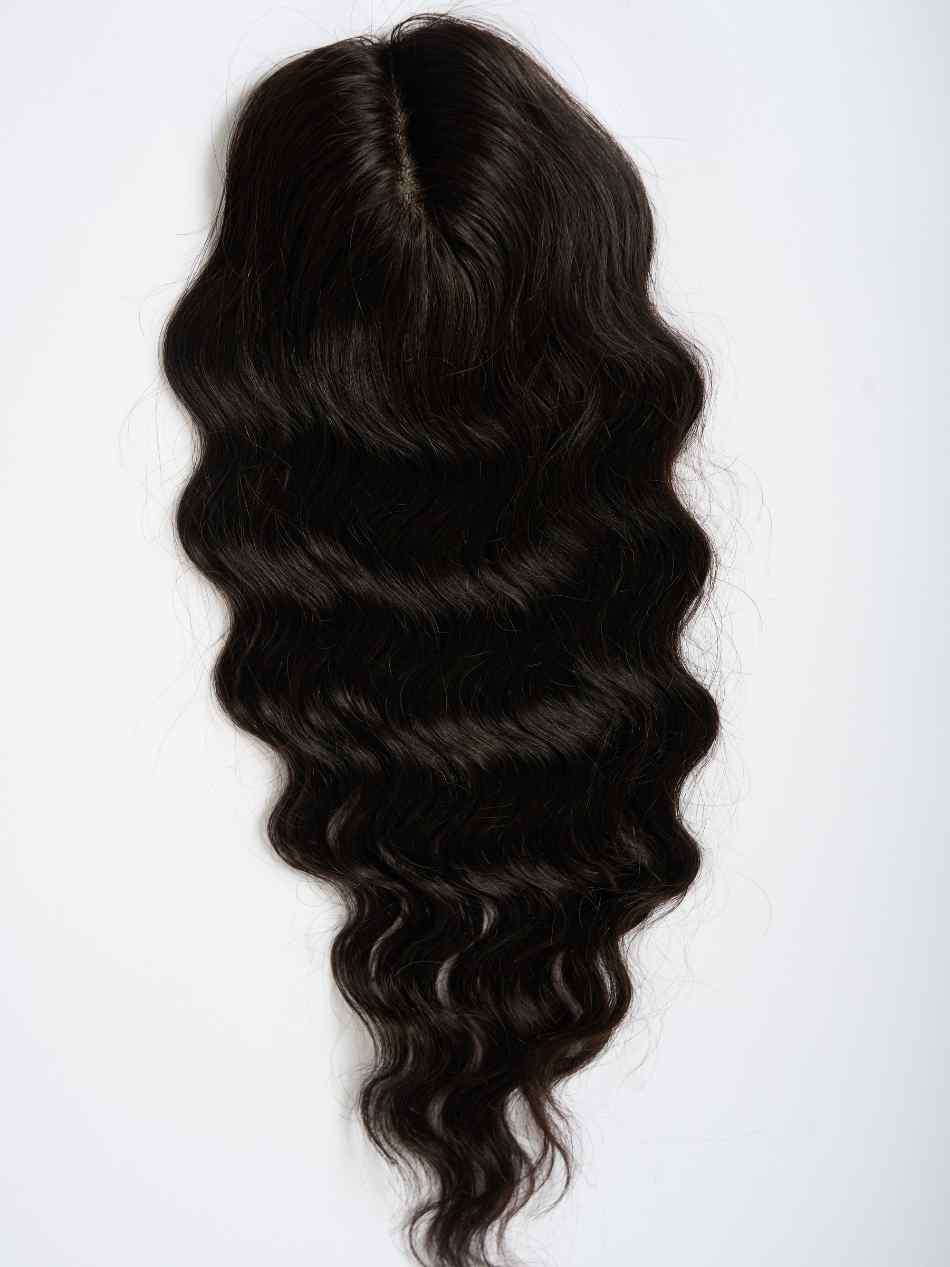 Au Naturel Wavy Curly Scalp Topper – Silk Base Hair Topper | Nish Hair - Image 9