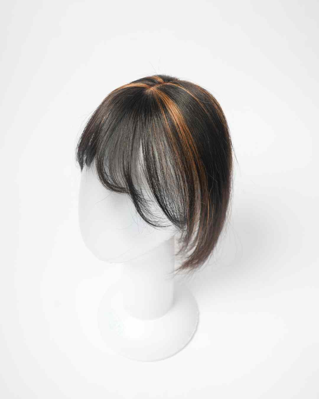 Bangs With Scalp Hair Topper – Silk Base - Paruls Ombre - Image 10