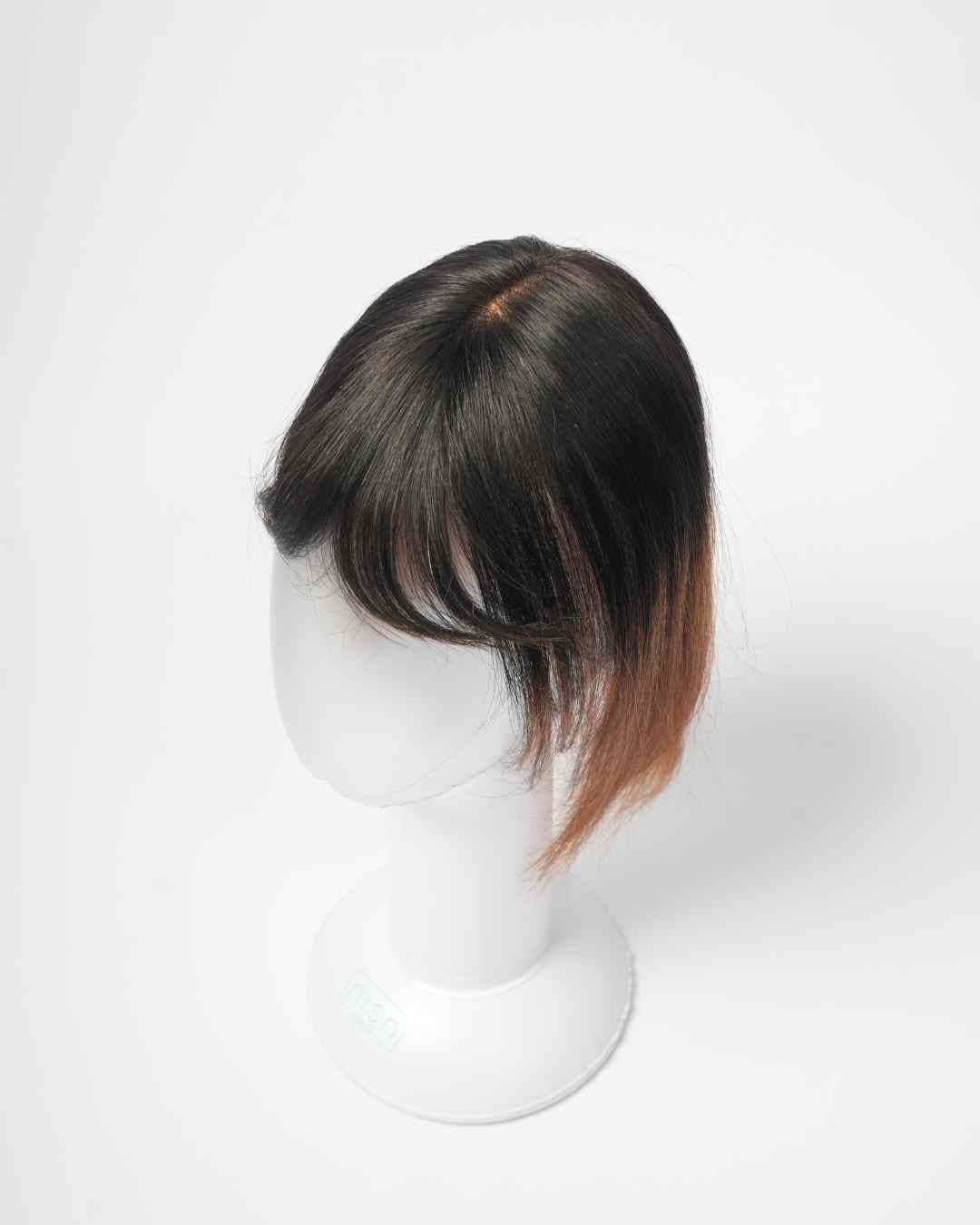 Bangs With Scalp Hair Topper – Silk Base - Paruls Ombre - Image 11