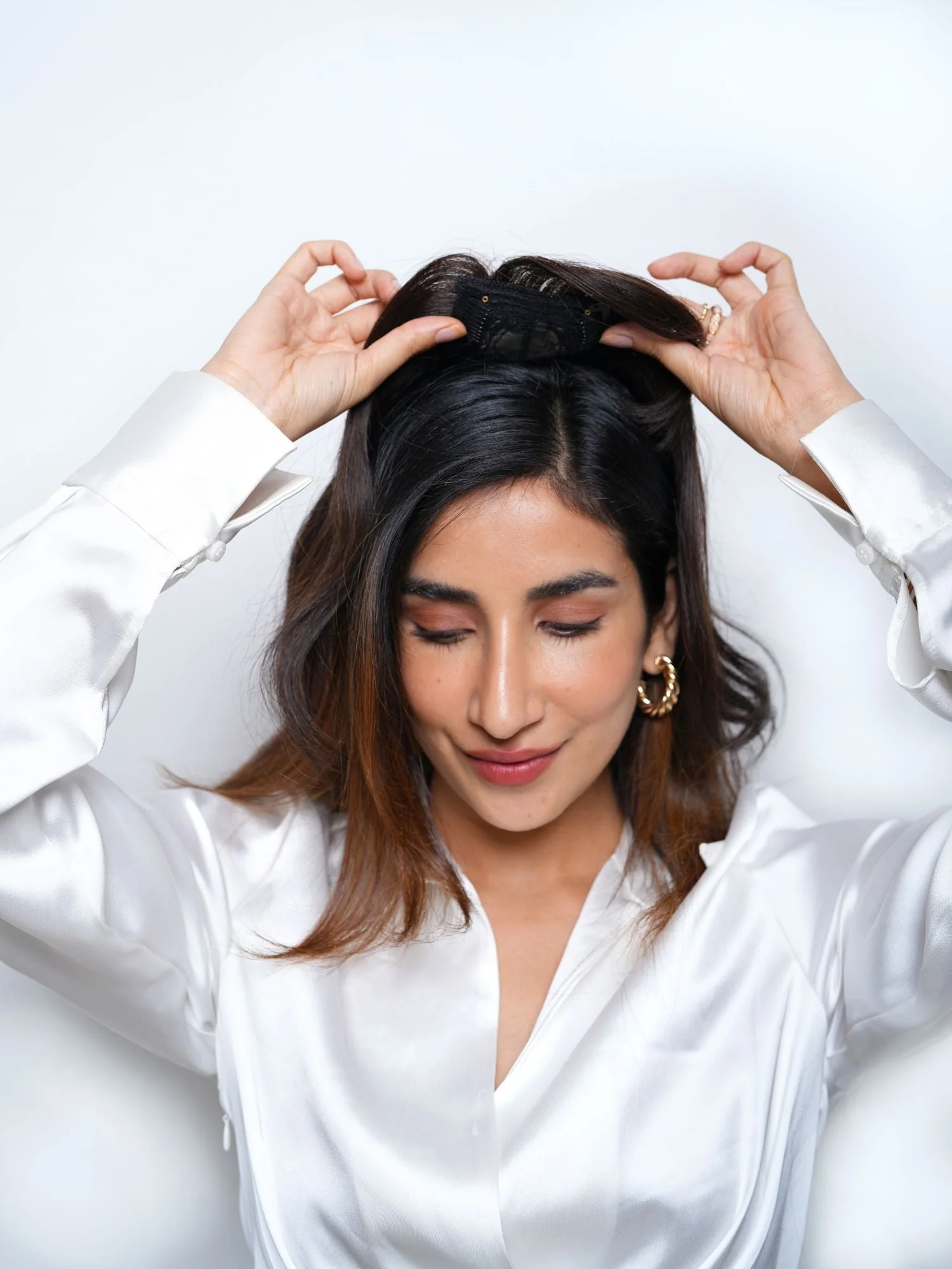 Bangs With Scalp Hair Topper – Silk Base - Paruls Ombre - Image 3
