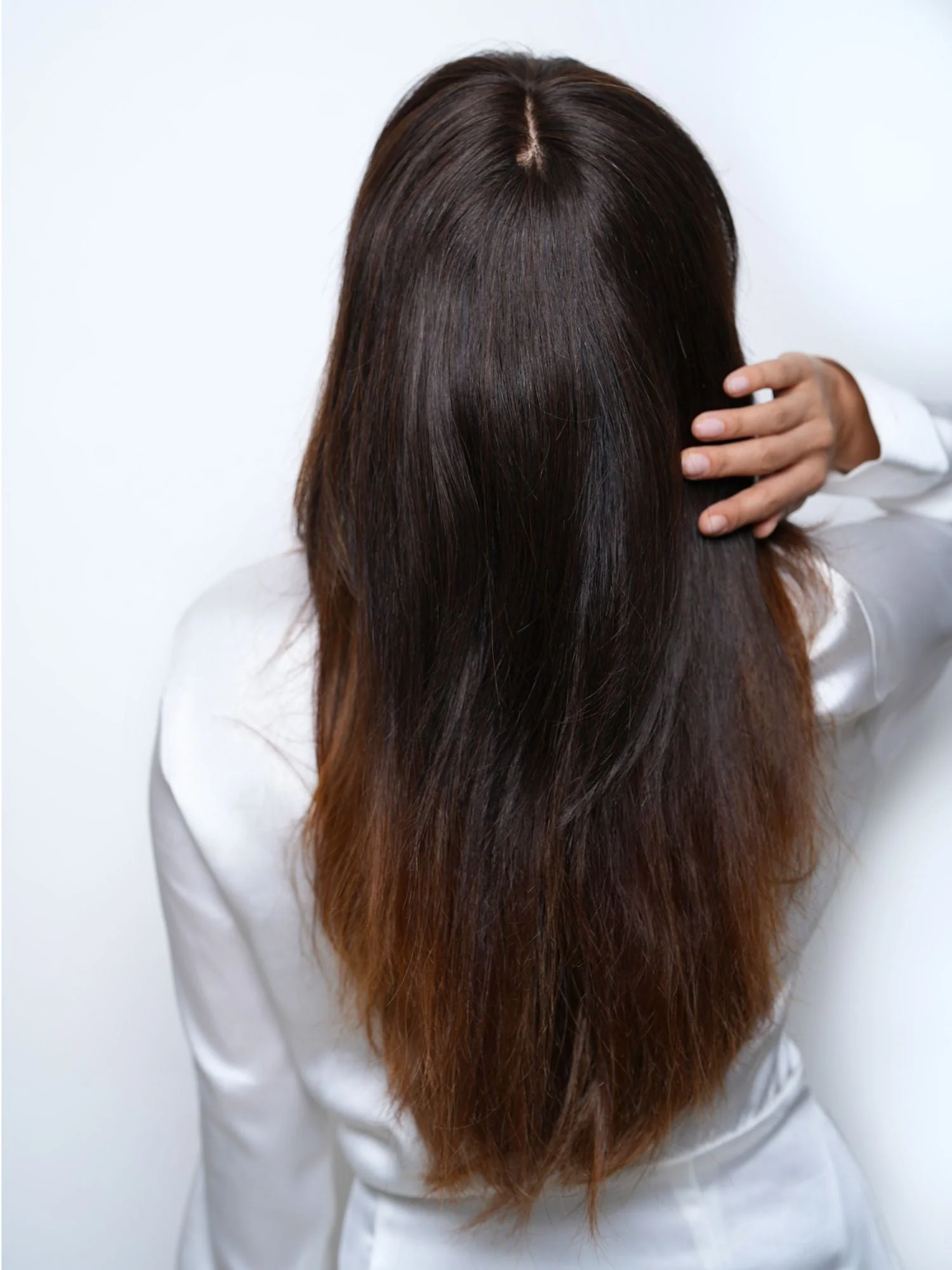Bangs With Scalp Hair Topper – Silk Base - Paruls Ombre - Image 6