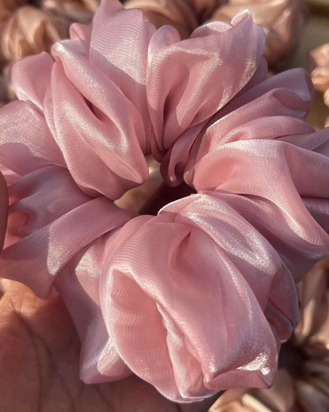 Blush Shimmer Pixie Scrunchie | Nish Hair X Threads by Dinckle - Image 2