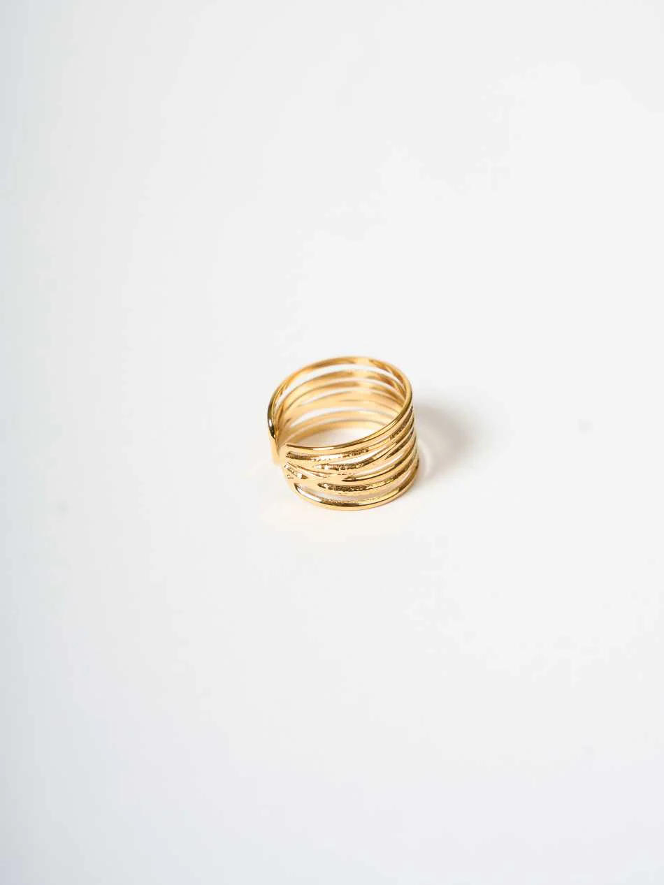 Cross Caged adjustable ring | Nish Hair X Evil Eye Jewel - Image 3