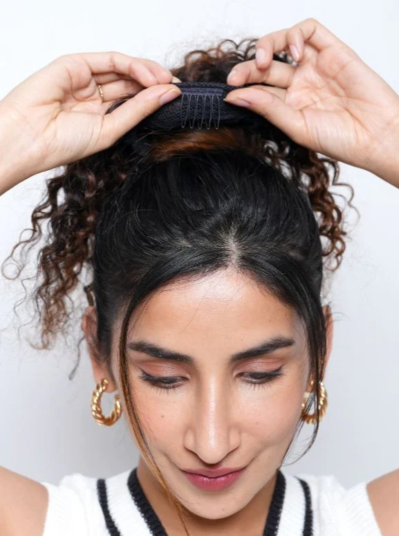 Curly Hair Topknot Extensions – Wrap Around - Image 5