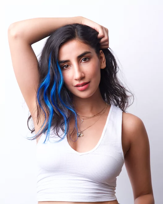 Electric Blue Hair Strand – #Strandout- Coloured clip-In Hair - Image 5