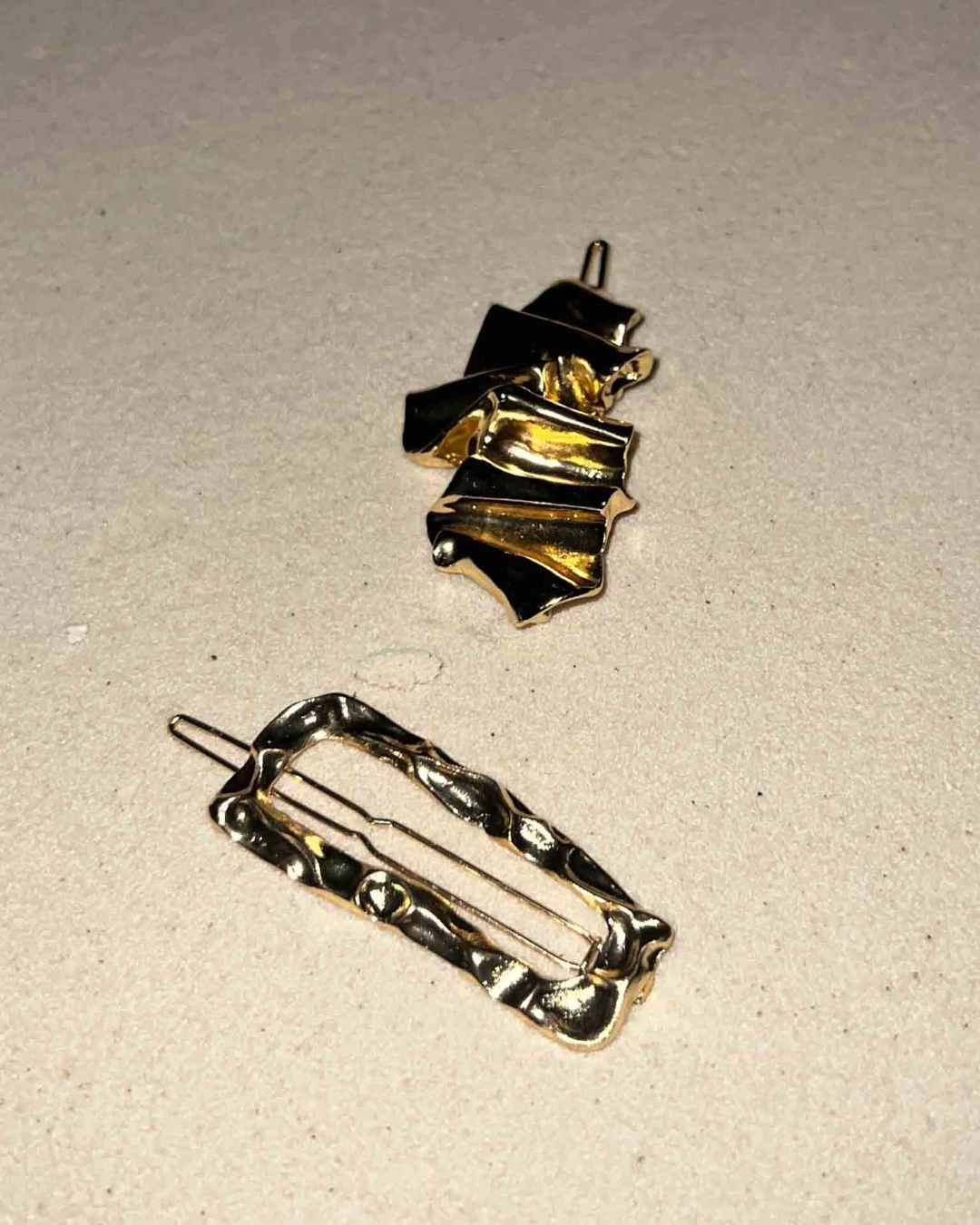 Chic Golden Clips- Set of 2 | Hair Jewellery  | Nish Hair X Evil Eye Jewel - Image 4