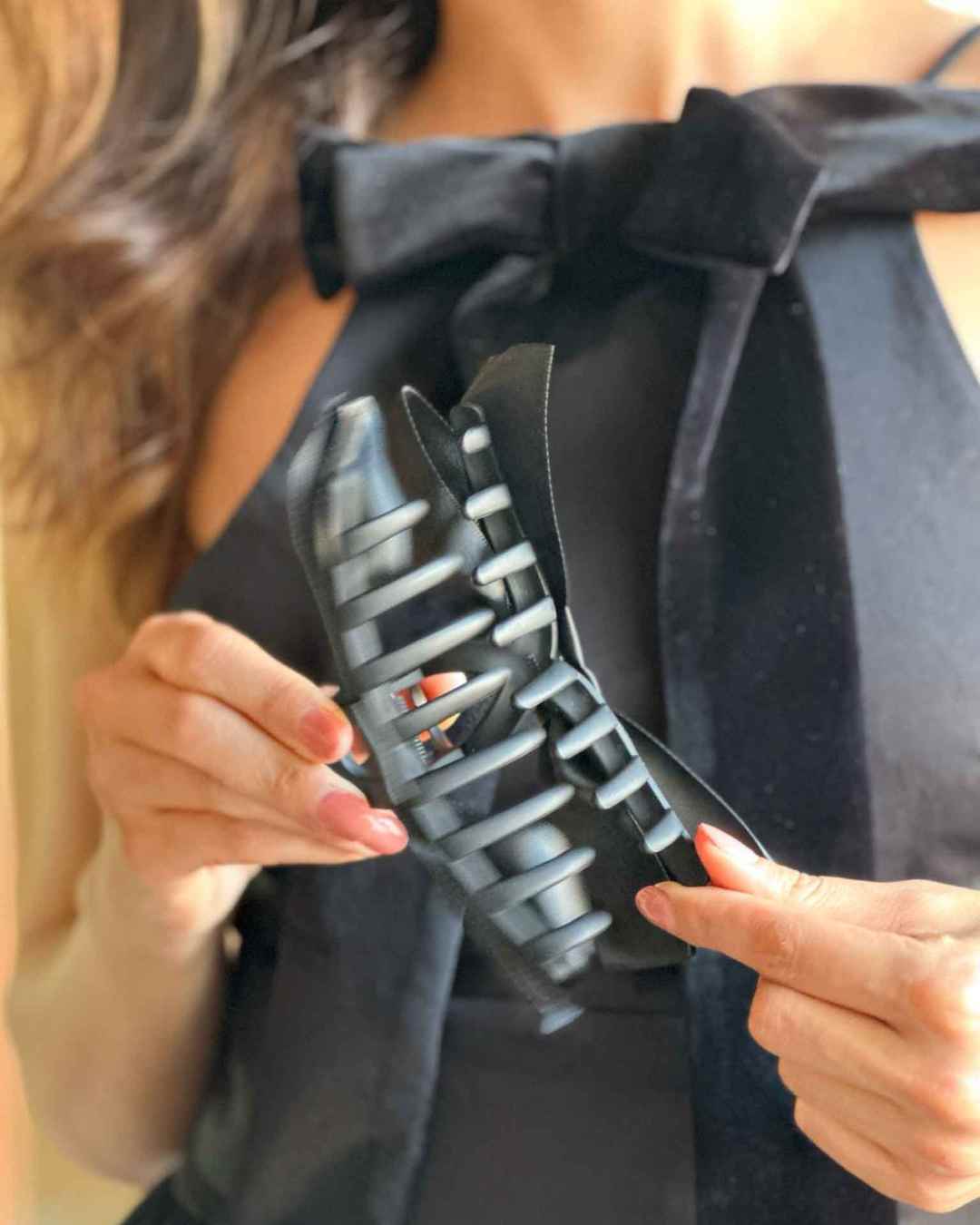 Satin Bow on a Matte Hair Claw - Image 3