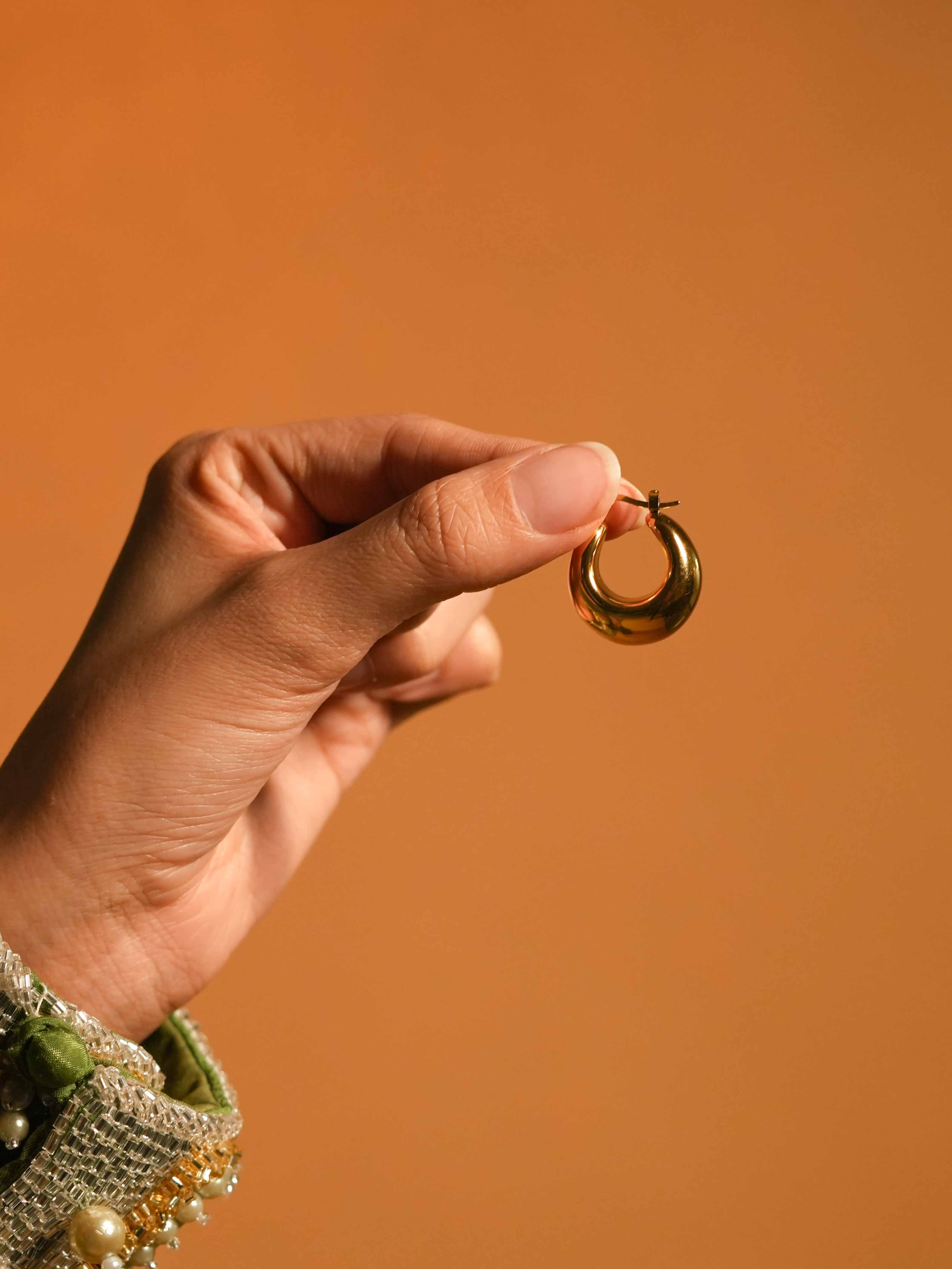 Sidra Hoops | Small Hoops -  Evil Eye Jewel - Image 6