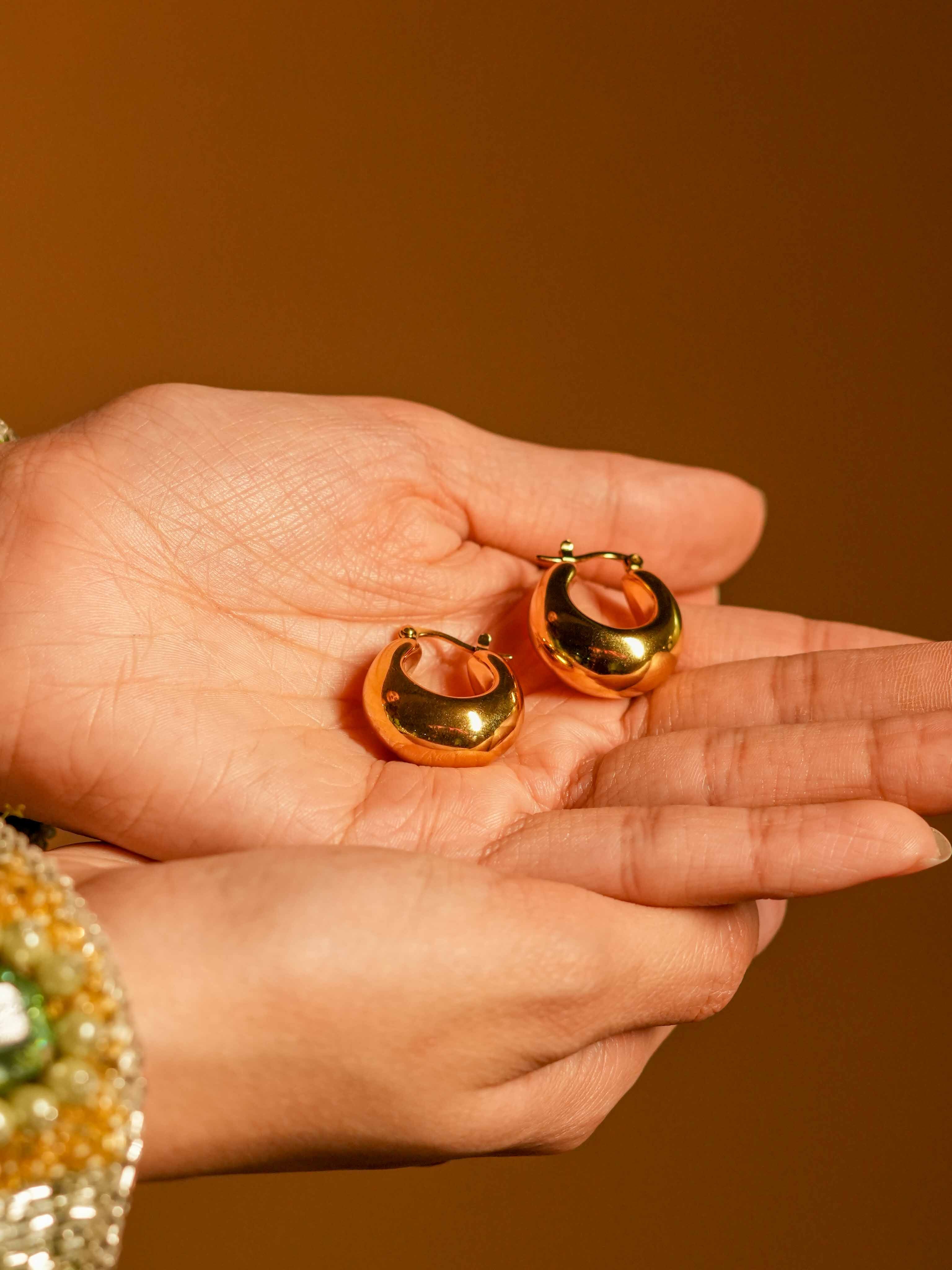 Sidra Hoops | Small Hoops -  Evil Eye Jewel - Image 7