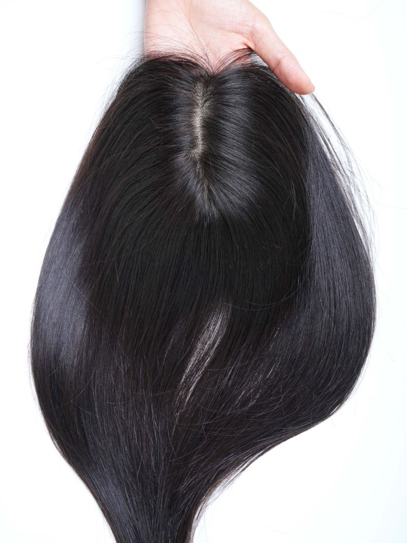 Silk Top Wefted LONG HAIR TOPPER 5x5.5Inch - Image 3