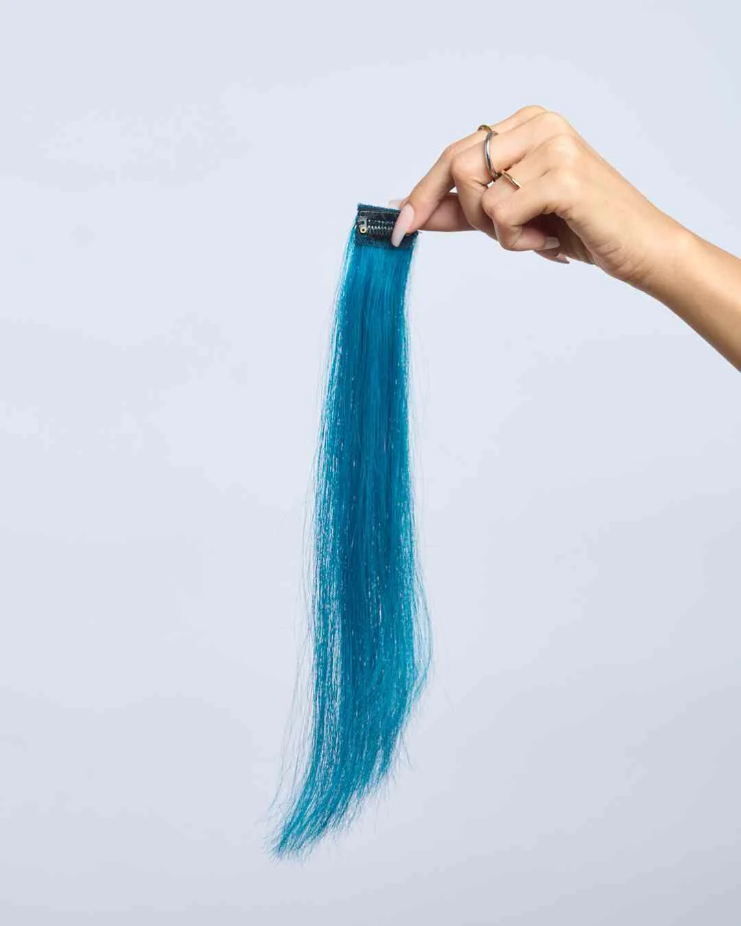 Teal Blue – #Strandout Coloured clip-In Hair| Nish Hair - Image 3
