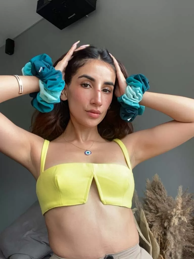 Tricolour Oversized Scrunchie | Nish Hair X Threads by Dinckle - Image 6